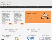 Tablet Screenshot of hostingservant.com